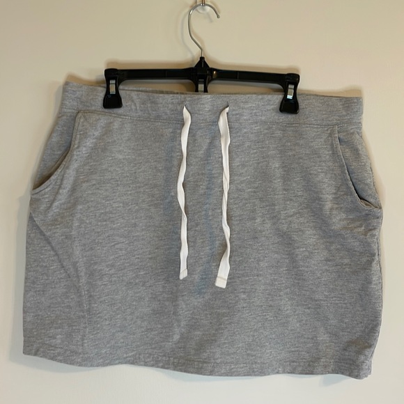 Esmara Womens Large Light Gray Casual Skirt Elastic Waist Pocket - Picture 1 of 4